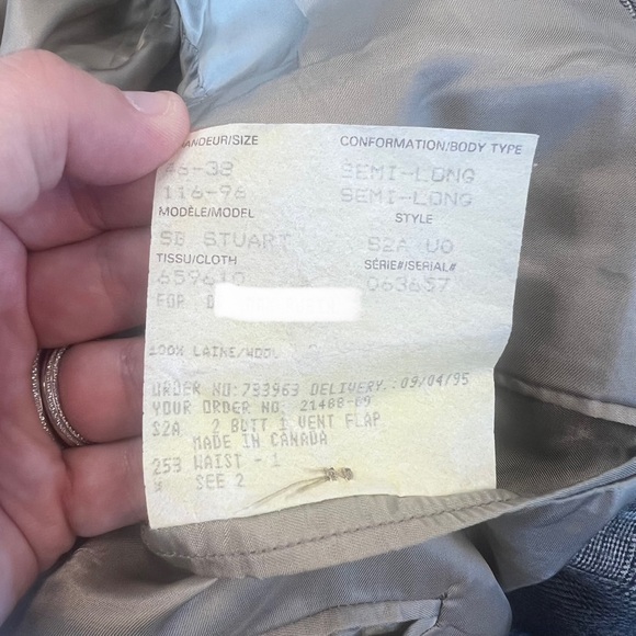 Paul Stuart Classic Gray Houndstooth Men's 2-piece Suit - 46-38 - Picture 14 of 15